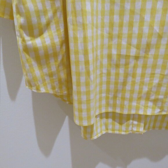 LAFAYETTE 148 Yellow White Gingham Tunic Shirt 2XL Preppy Old Money Yacht Coast - Picture 14 of 15